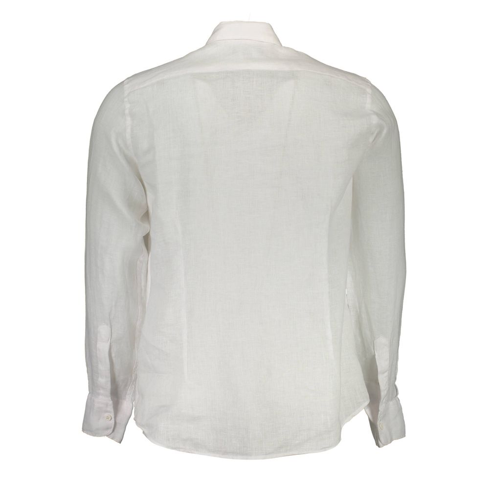 White Linen Men Shirt - ventzia