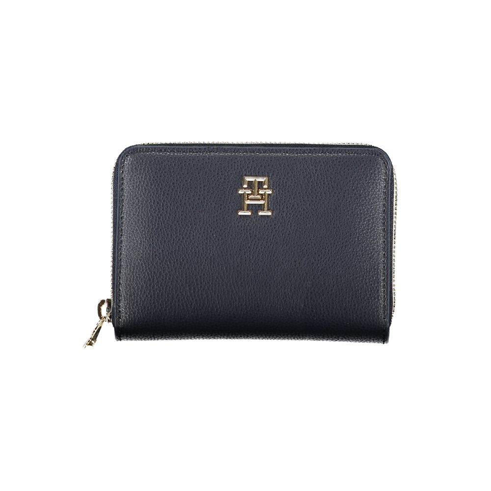 Blue Polyurethane Women Wallet - ventzia