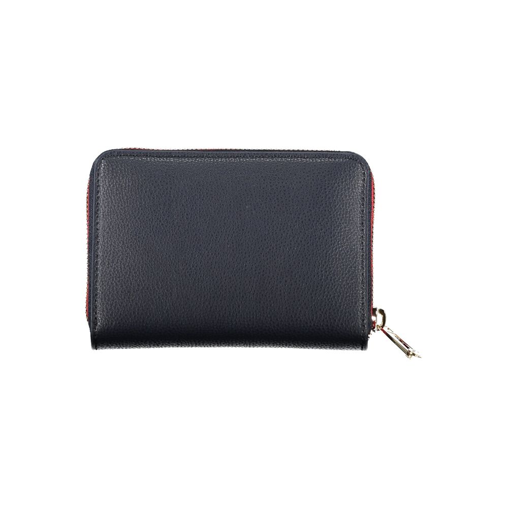 Blue Polyurethane Women Wallet - ventzia