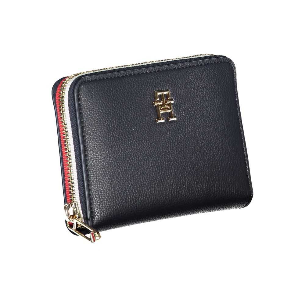 Blue Polyurethane Women Wallet - ventzia