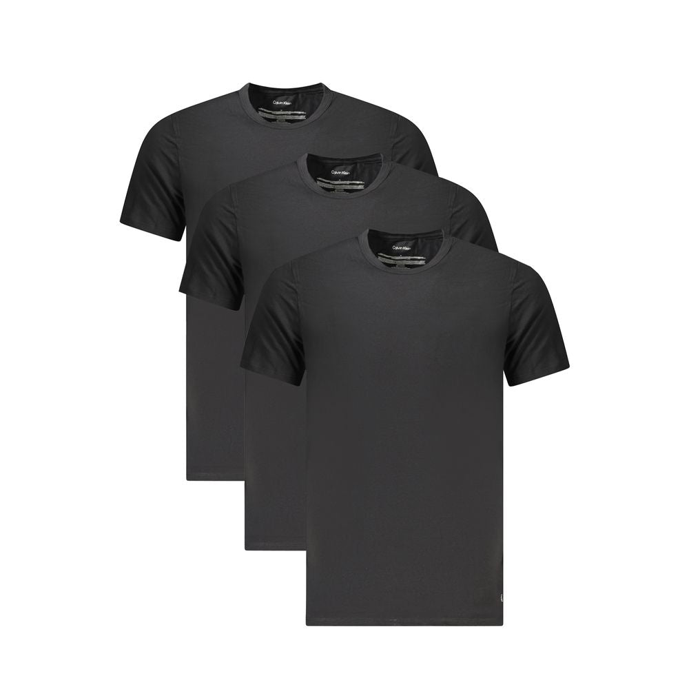Black Cotton Mens T-Shirt - ventzia