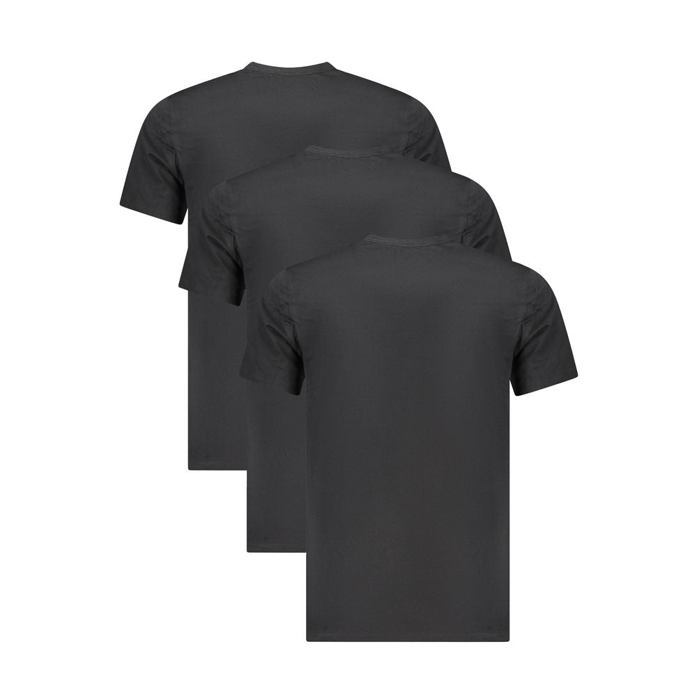 Black Cotton Mens T-Shirt - ventzia