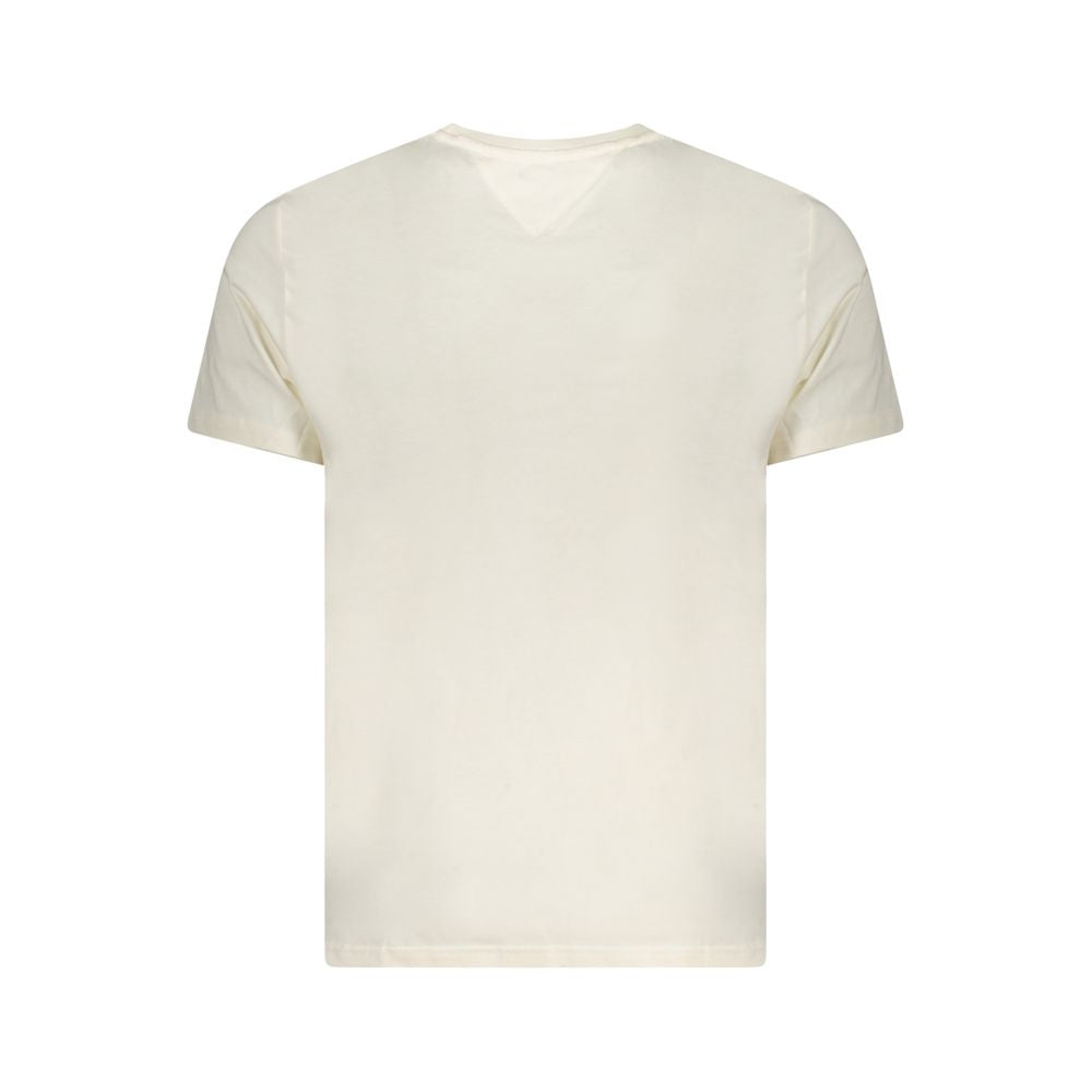 Beige Cotton Men T-Shirt - ventzia
