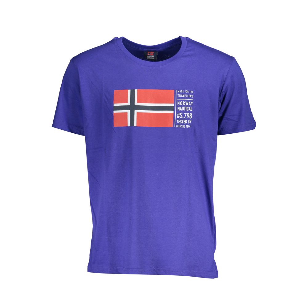 Blu Cotton Men T-Shirt - ventzia