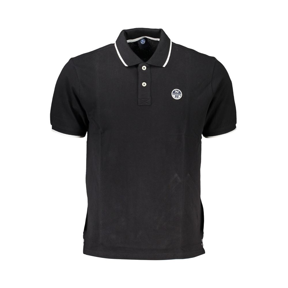 Black Cotton Men's Polo Shirt - ventzia