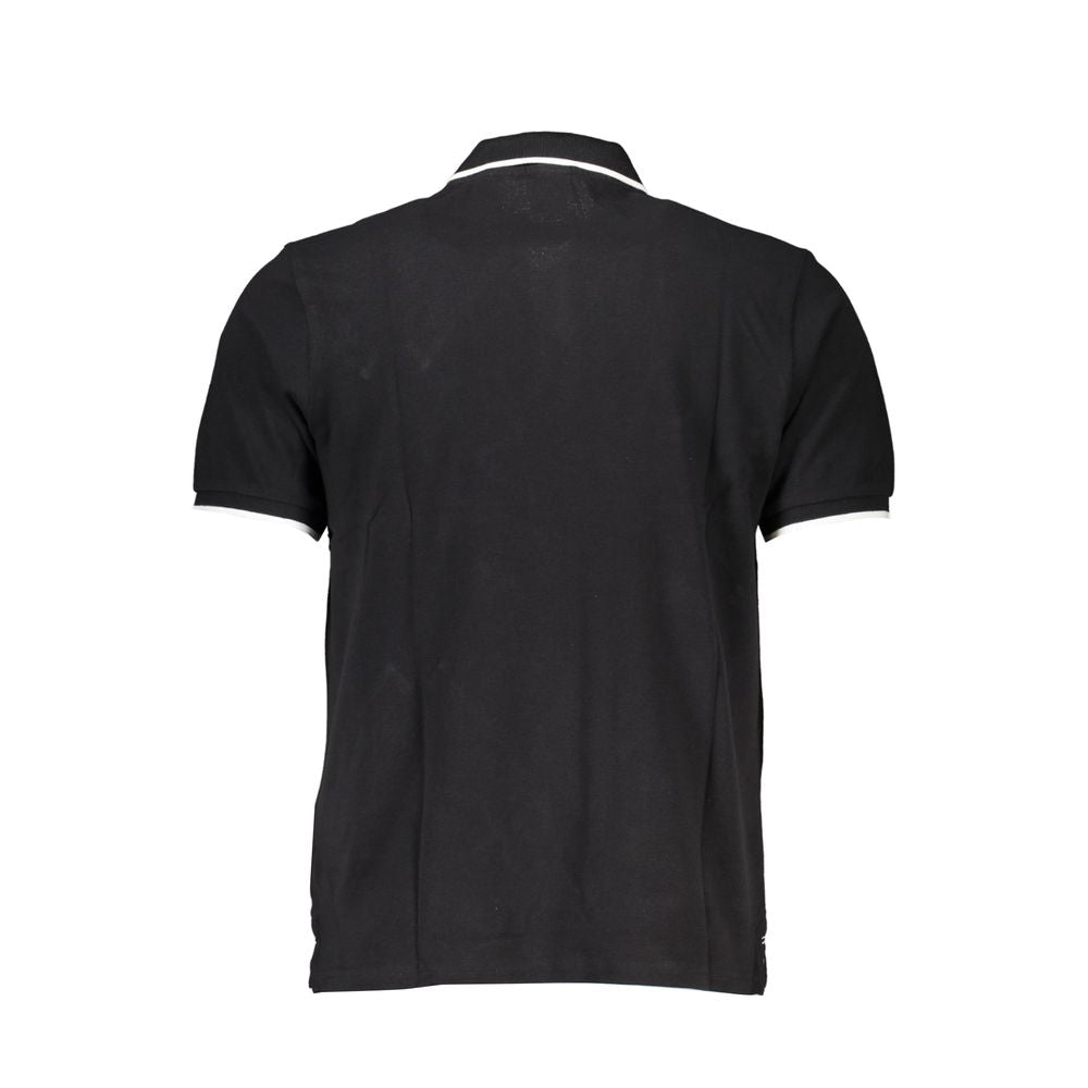 Black Cotton Men's Polo Shirt - ventzia