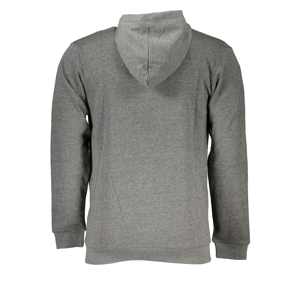 Gray Cotton Men's Hooded Sweater - ventzia