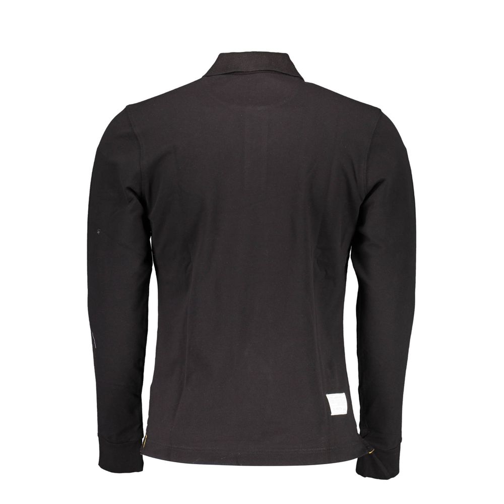 Black Cotton Men's Polo Shirt - ventzia