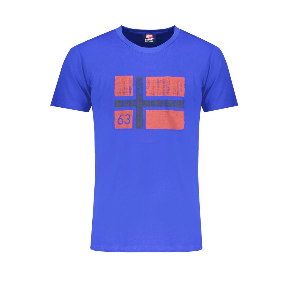 Blu Cotton Men T-Shirt - ventzia