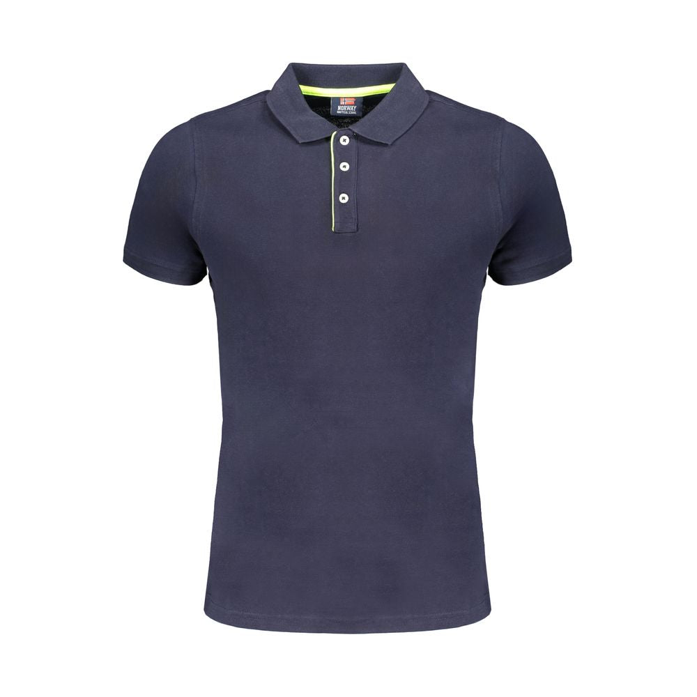 Blue Cotton Polo Shirt - ventzia
