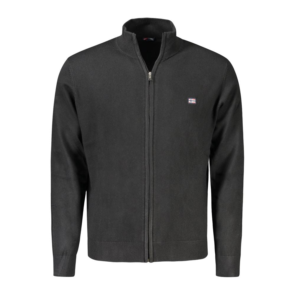 Black Polyamide Men Cardigan - ventzia