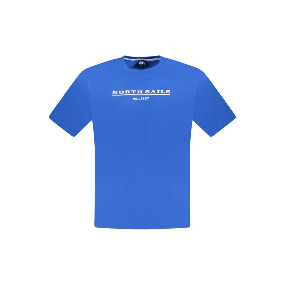Blue Cotton Men T-Shirt - ventzia