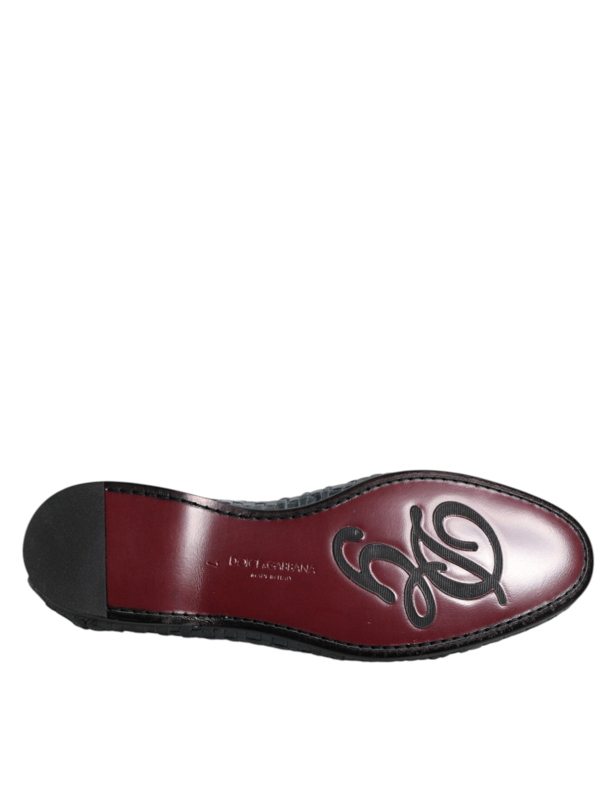 Blue Woven Leather Slip On Loafers Shoes - ventzia
