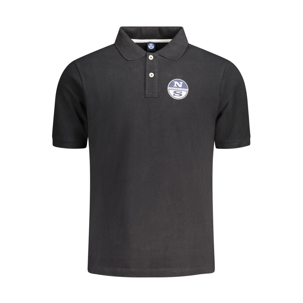 Black Cotton Men's Polo Shirt - ventzia