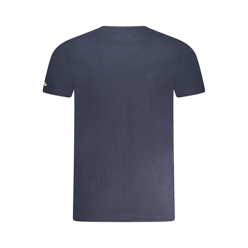 Blue Cotton Men T-Shirt - ventzia