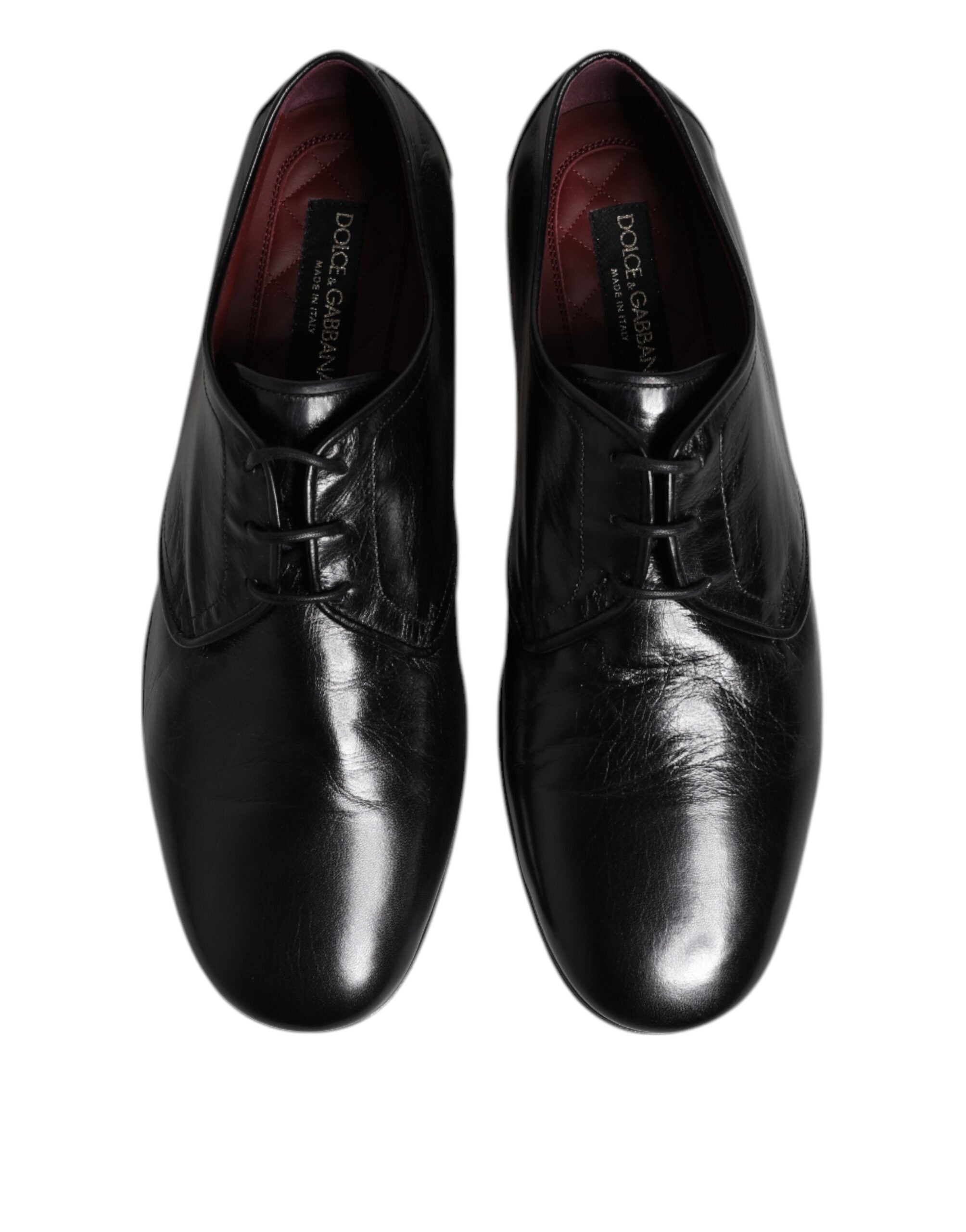 Black Leather Lace Up Derby Dress Formal Shoes - ventzia
