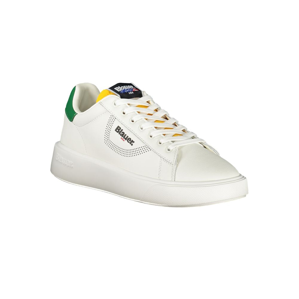 White Polyester Sneaker