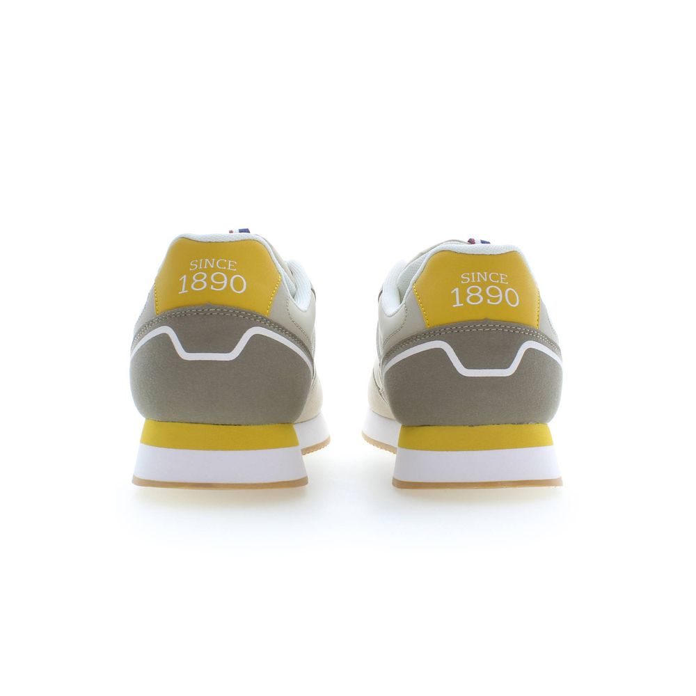 Beige Polyurethane Men Sneaker - ventzia