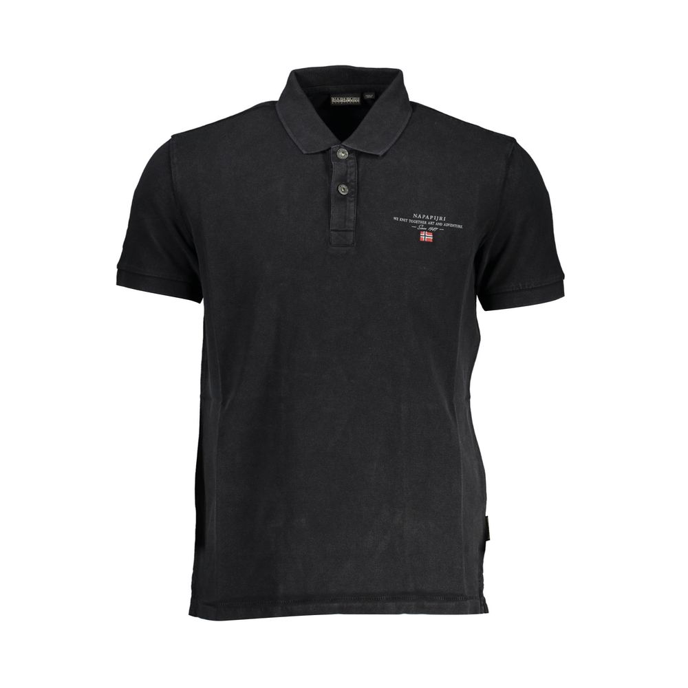 Black Cotton Polo Shirt