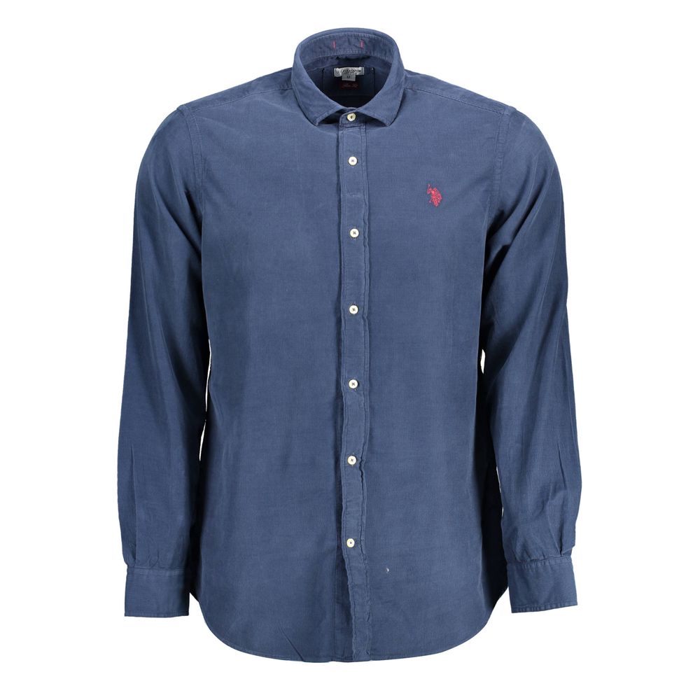 Blu Cotton Men Shirt - ventzia