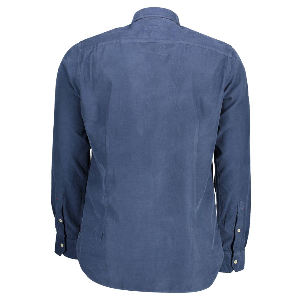Blu Cotton Men Shirt - ventzia
