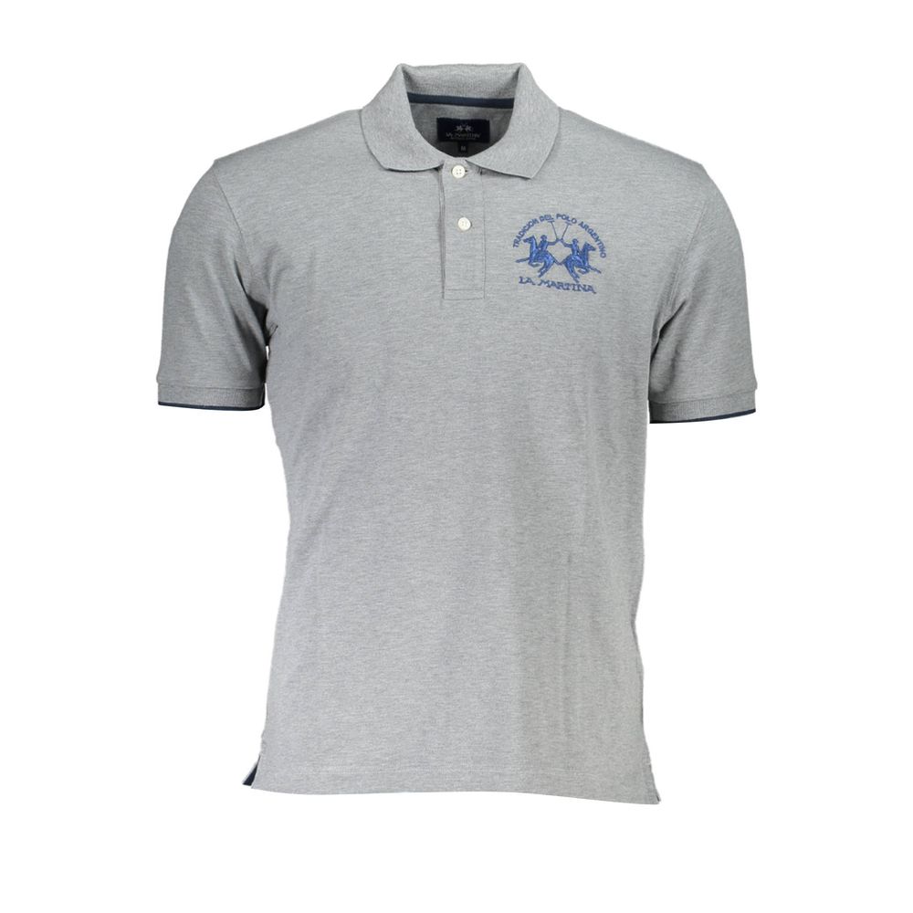 Grigio Cotton Men Polo - ventzia