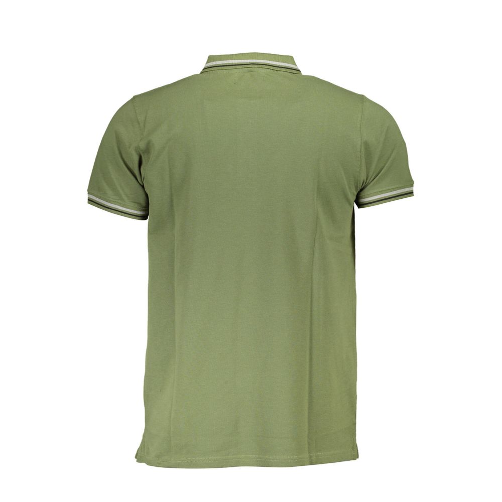 Green Cotton Men Polo Shirt - ventzia
