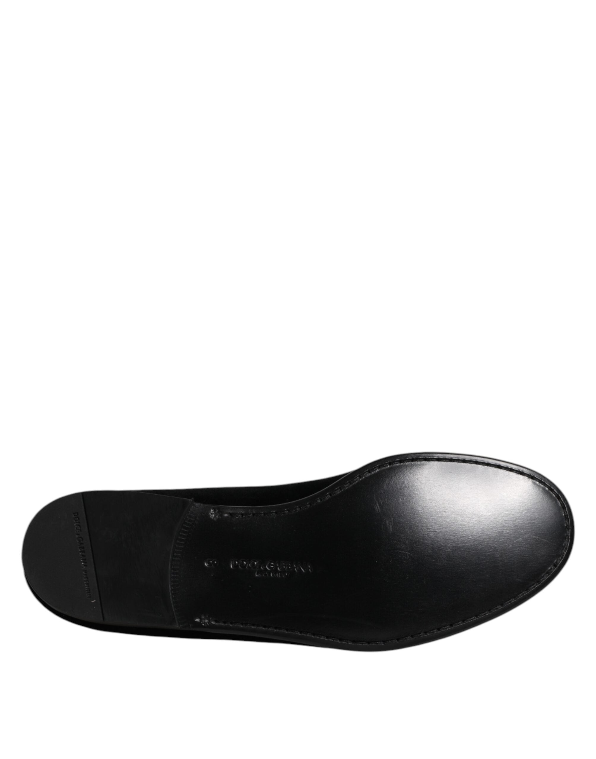 Black Velvet Slip On Loafers Formal Shoes - ventzia