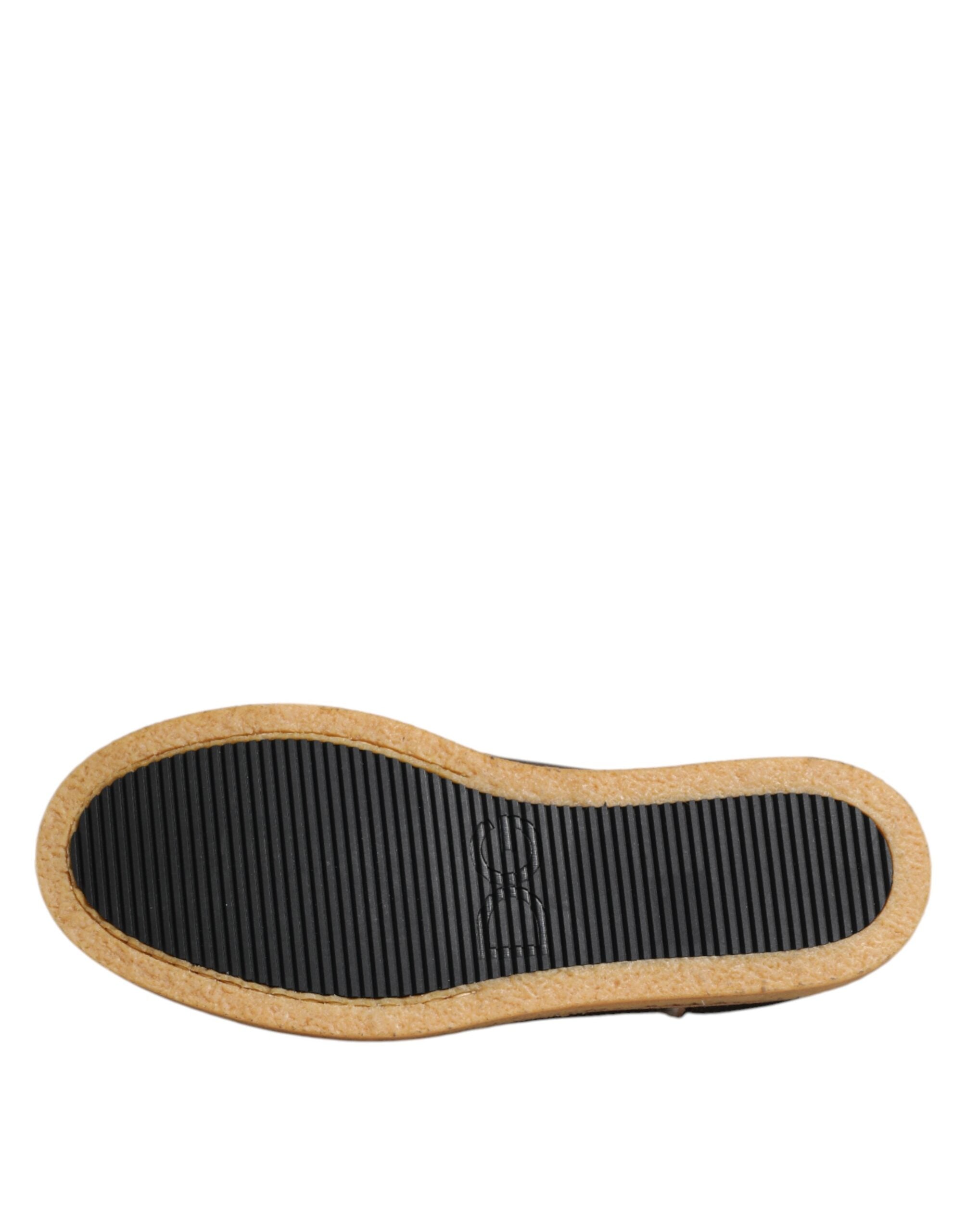 Brown White Calfskin Leather Loafers Shoes - ventzia