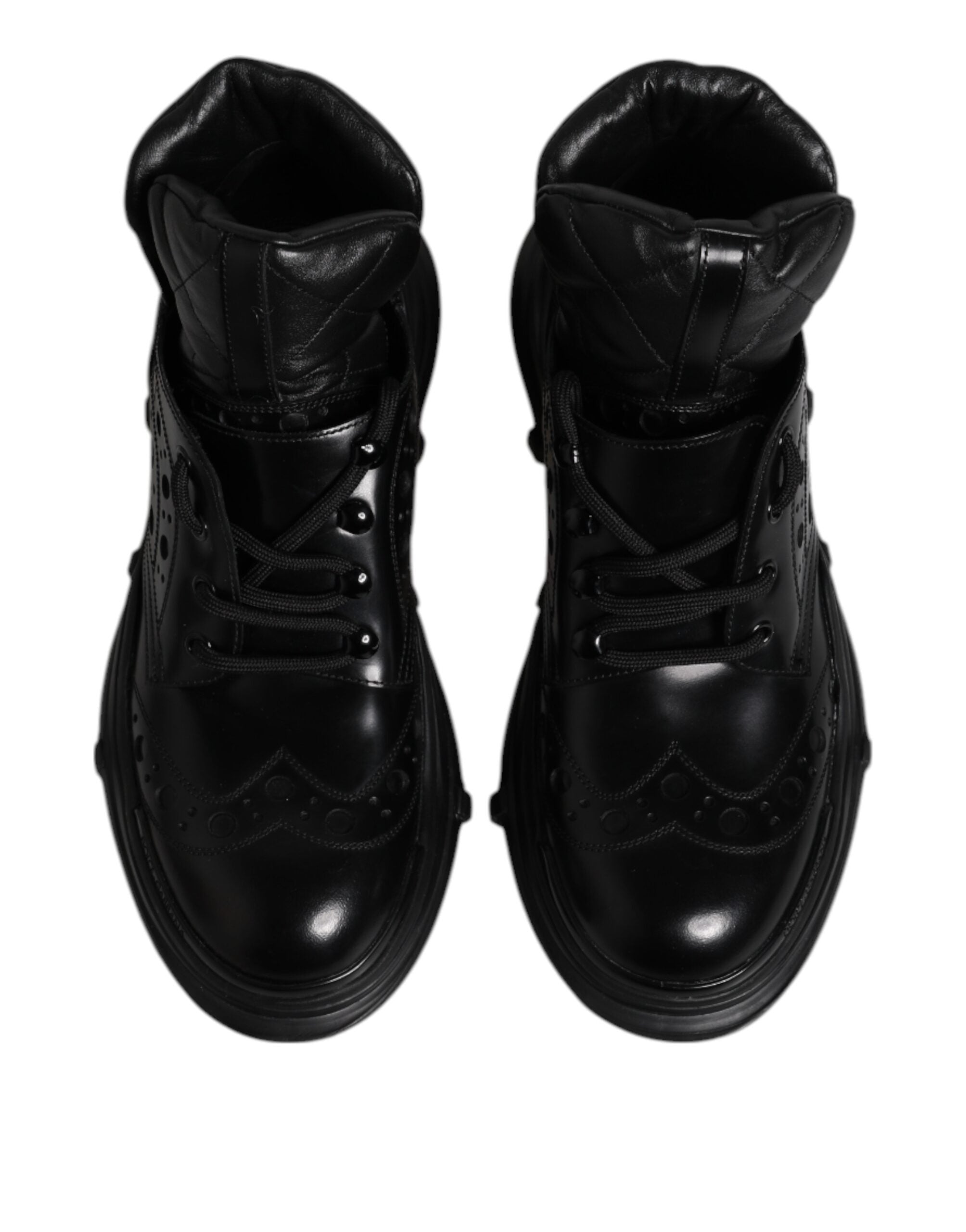 Black Leather Casual Mens Ankle Boots Shoes - ventzia