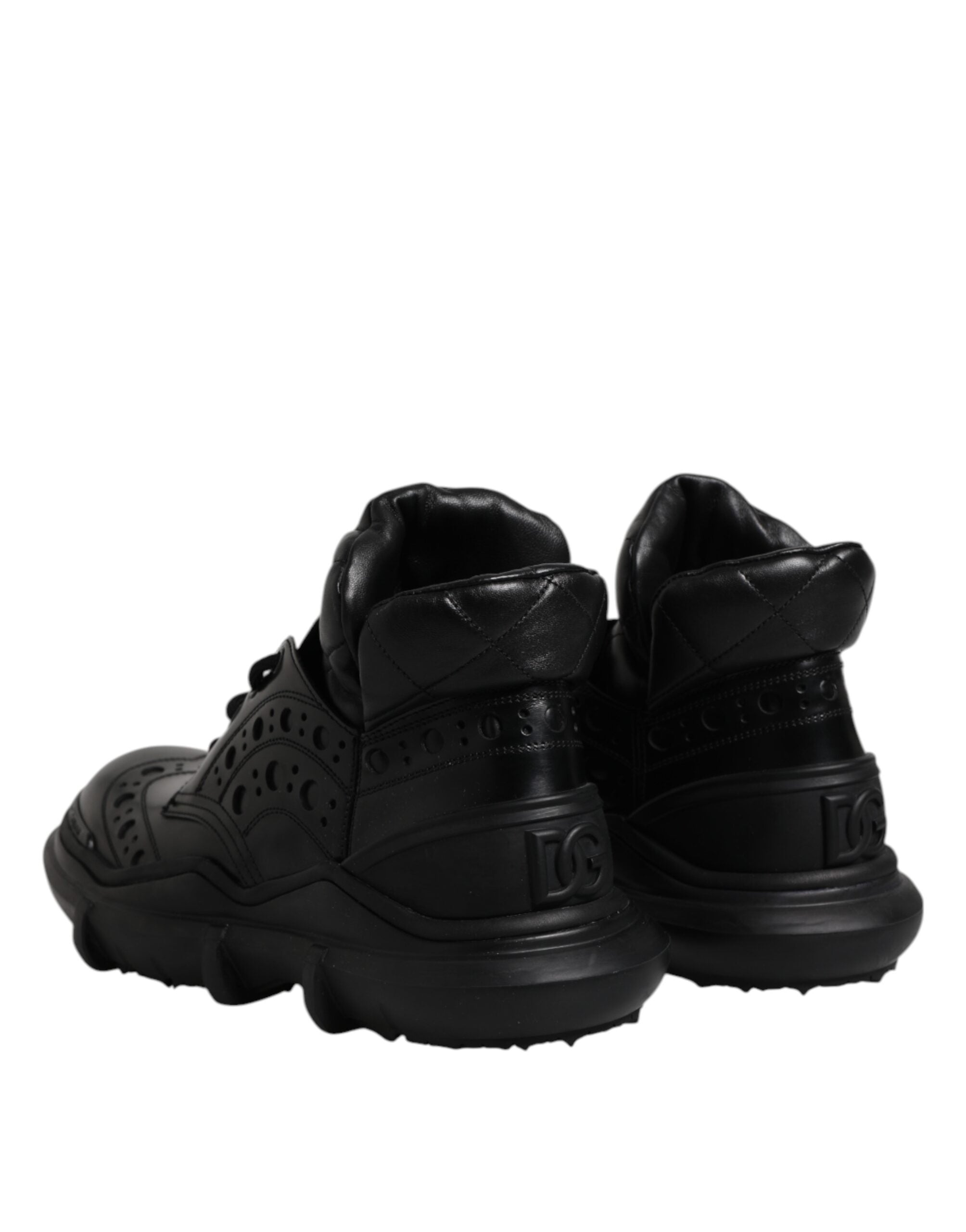 Black Leather Casual Mens Ankle Boots Shoes - ventzia