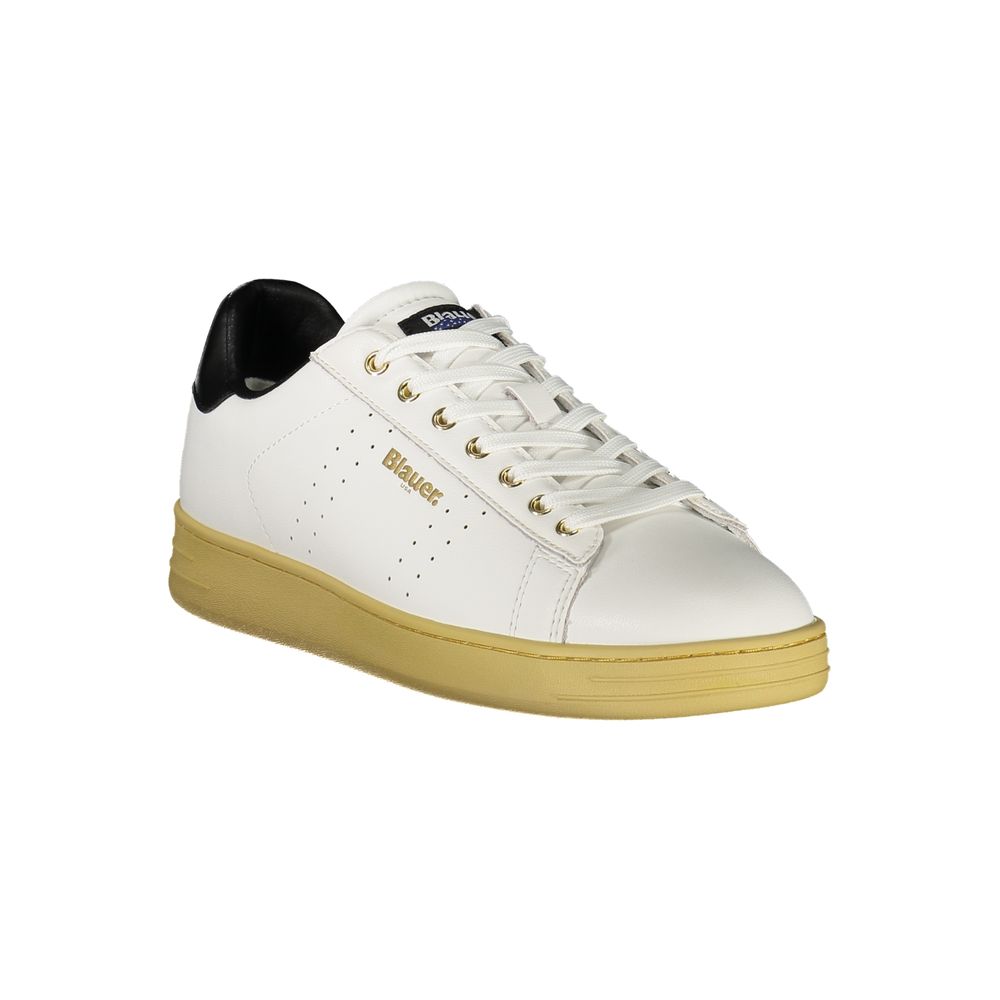 White Polyester Sneaker