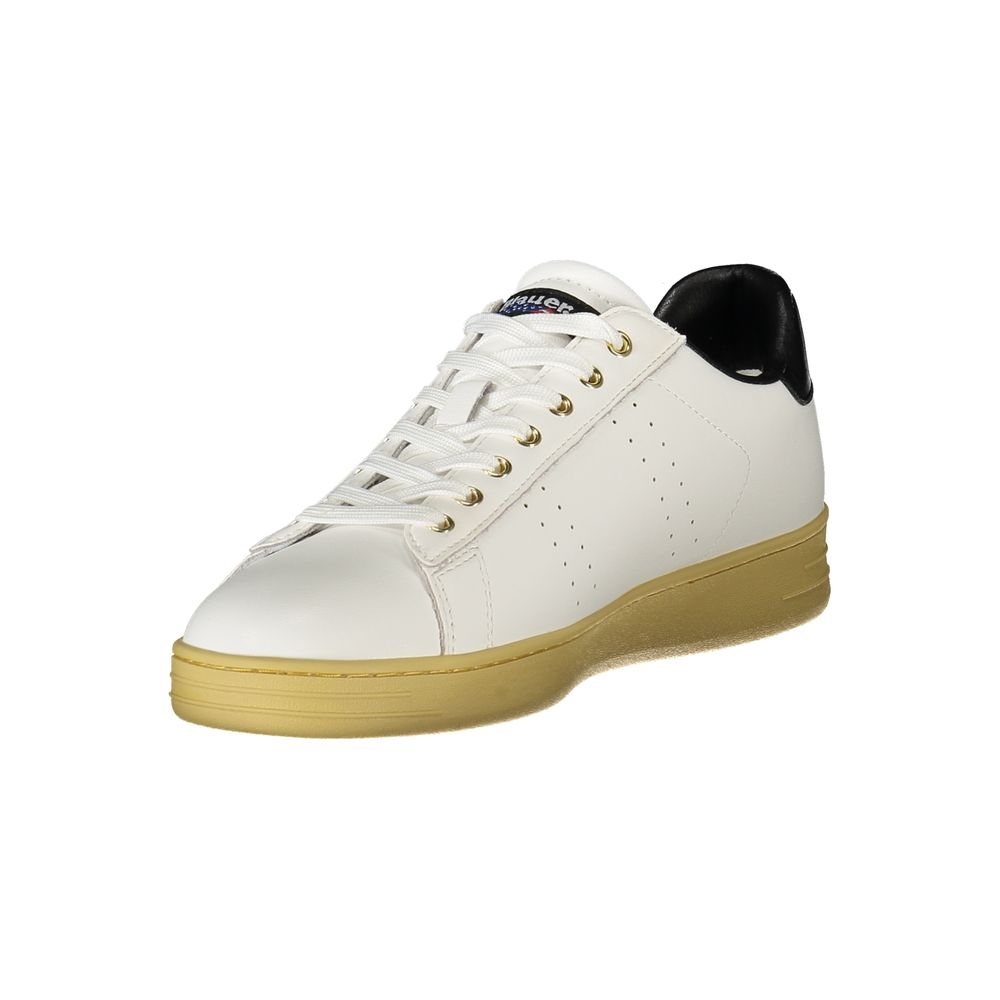 White Polyester Sneaker