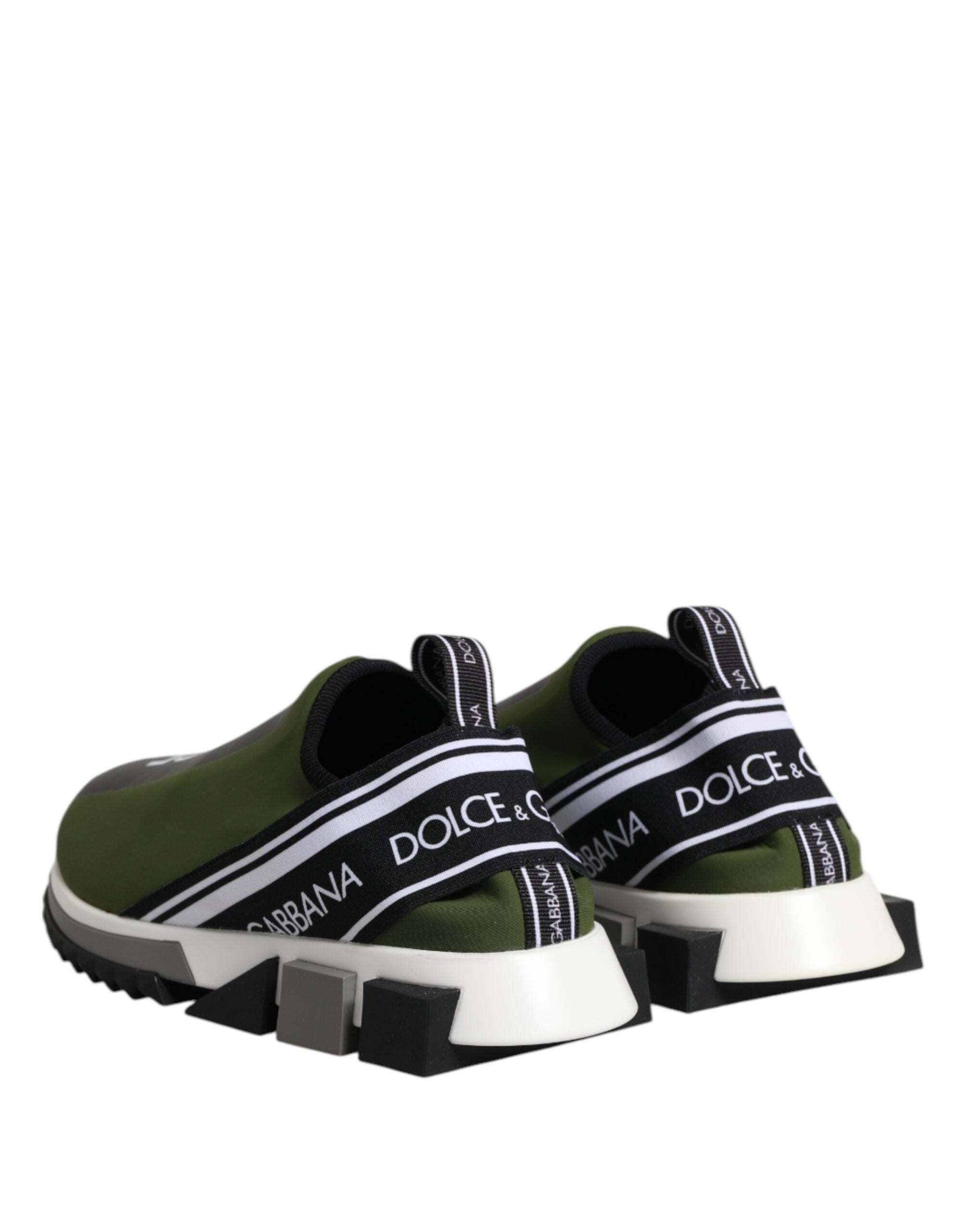 Green Black Slip On Sorrento Sneakers Shoes - ventzia