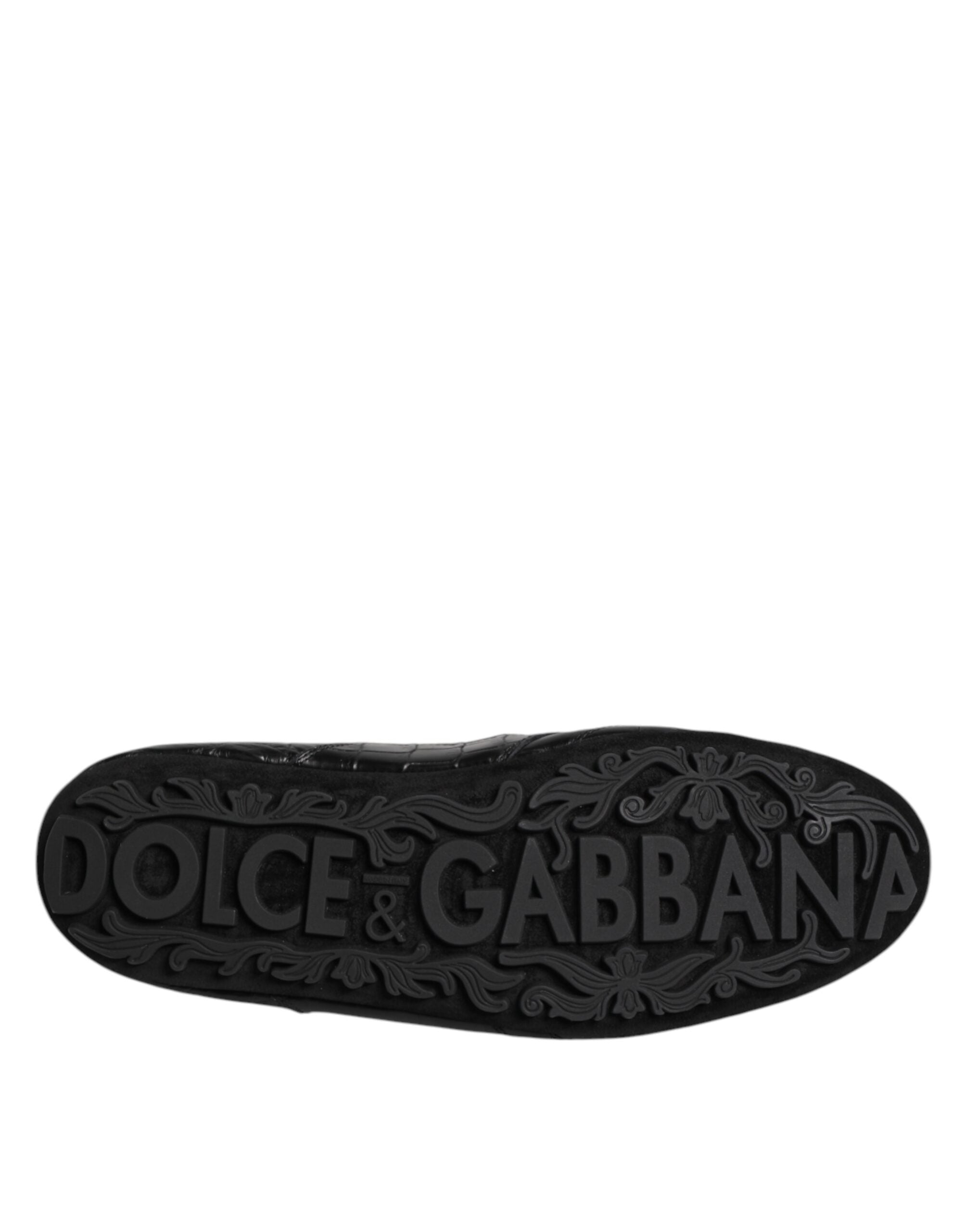 Black Exotic Leather Low Top Sneakers Shoes - ventzia