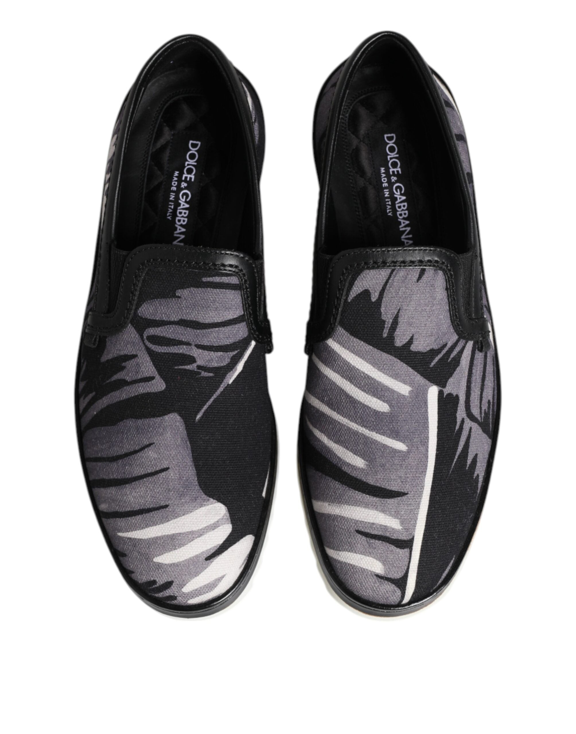 Black Tropical Slip On Men Sneakers Shoes - ventzia