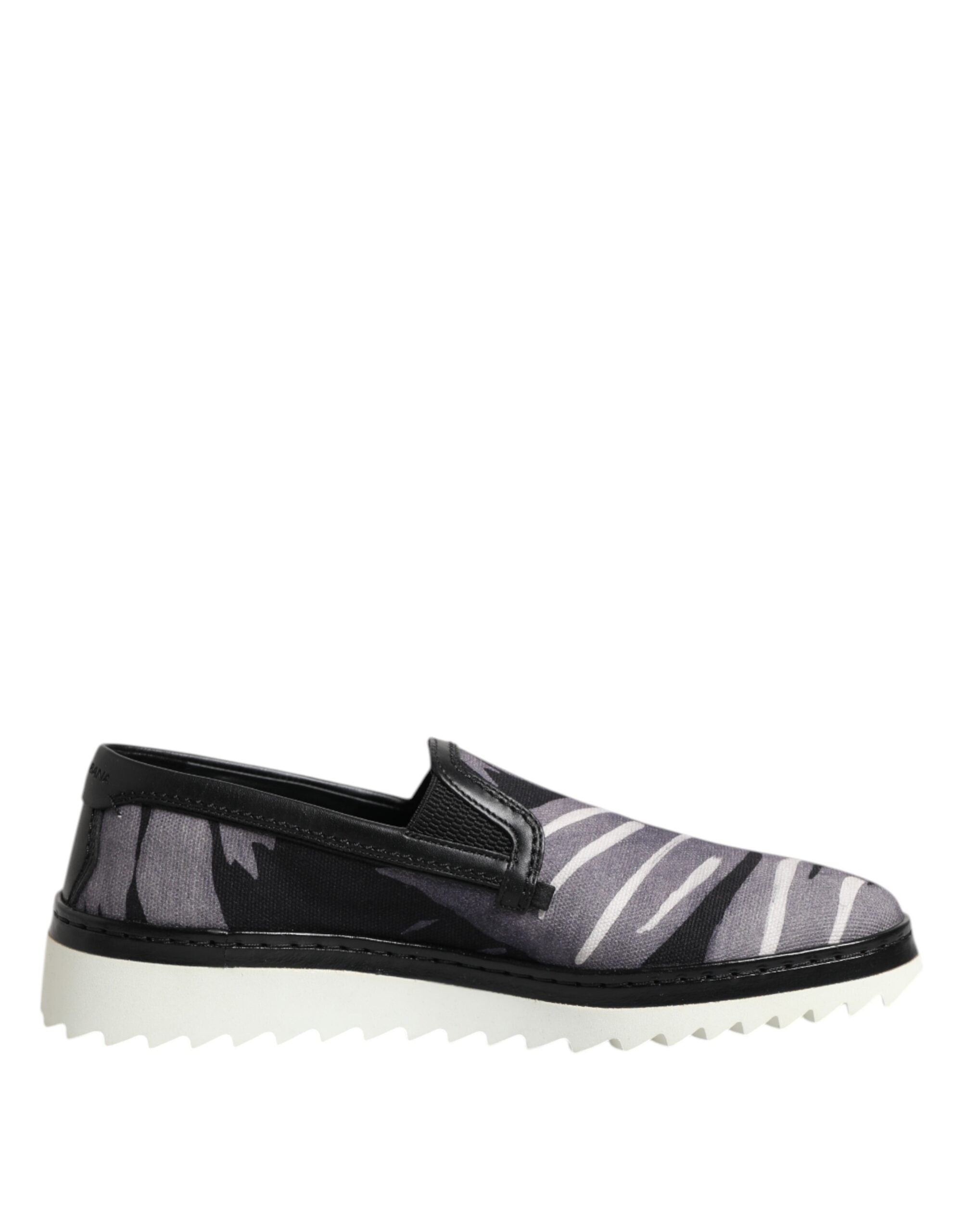 Black Tropical Slip On Men Sneakers Shoes - ventzia