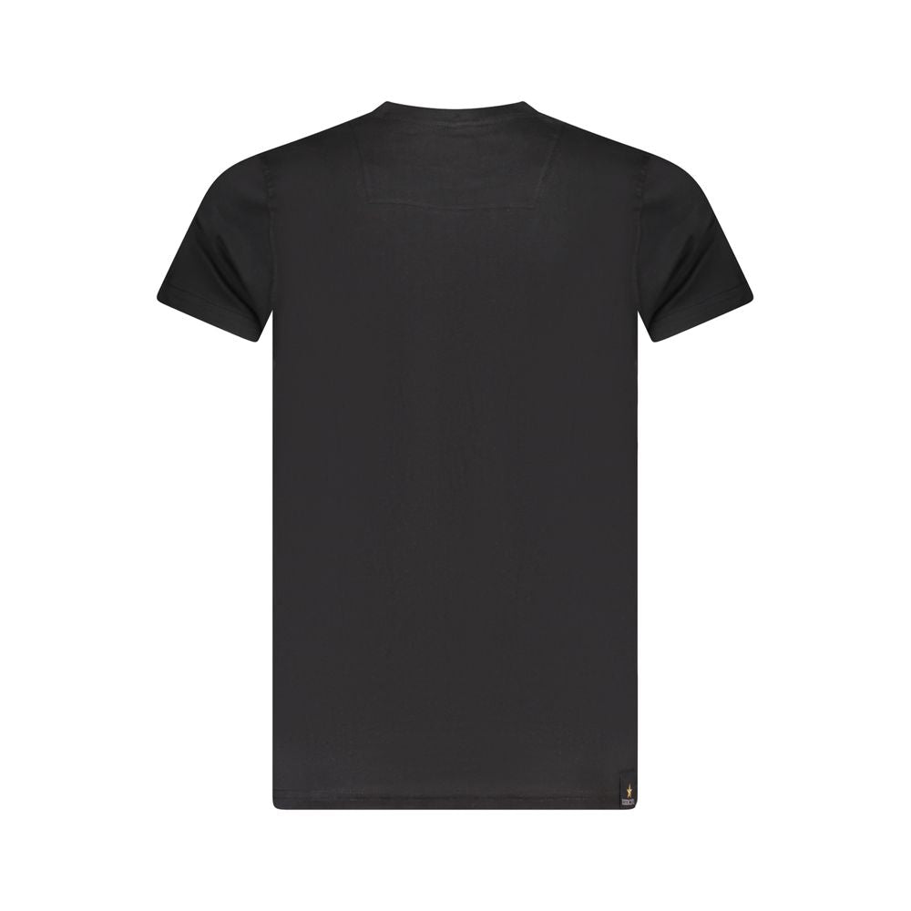 Black Cotton Men's T-Shirt - ventzia