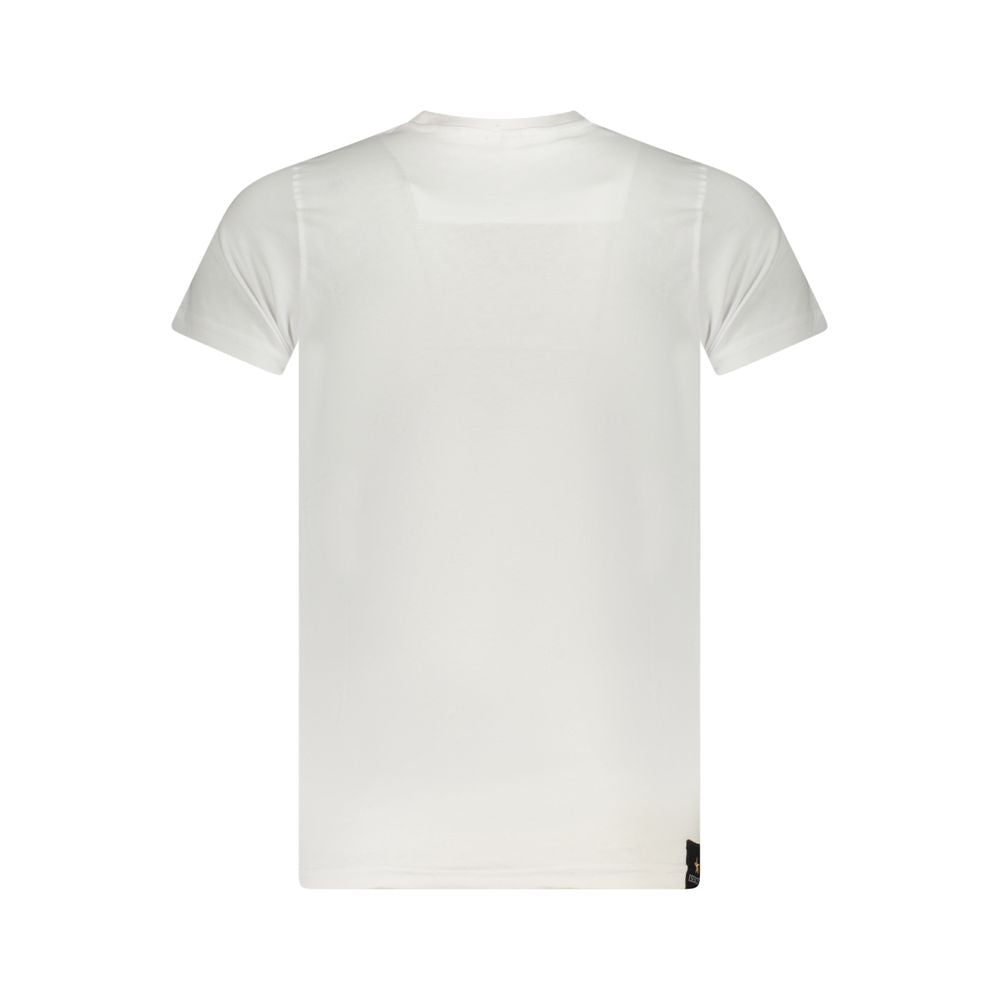 White Cotton Men's T-Shirt - ventzia