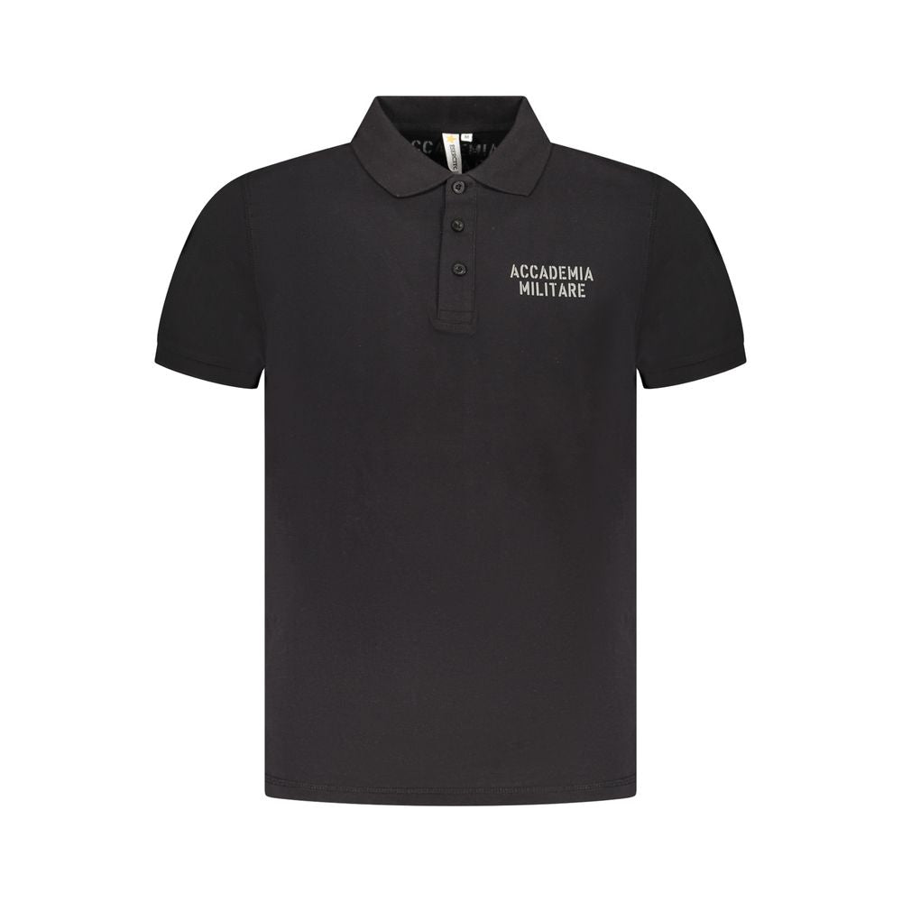 Black Cotton Men Polo - ventzia