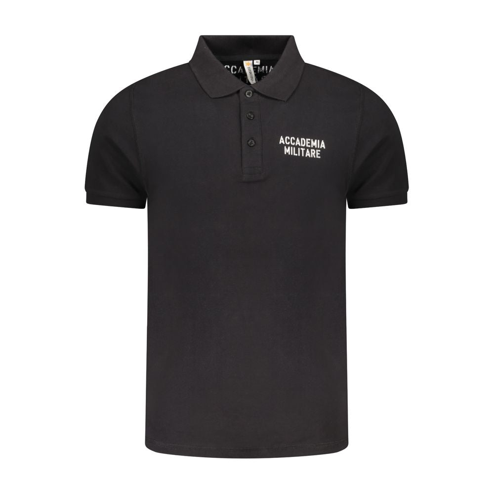Black Cotton Men's Polo Shirt - ventzia