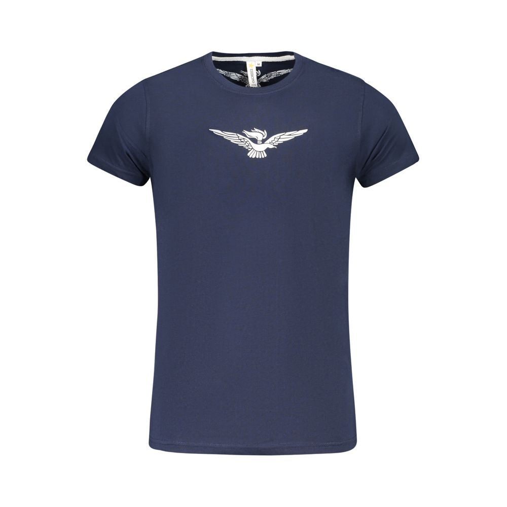 Blue Cotton Men's T-Shirt - ventzia