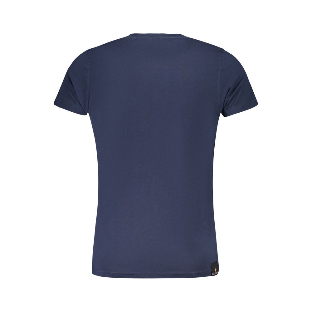 Blue Cotton Men's T-Shirt - ventzia