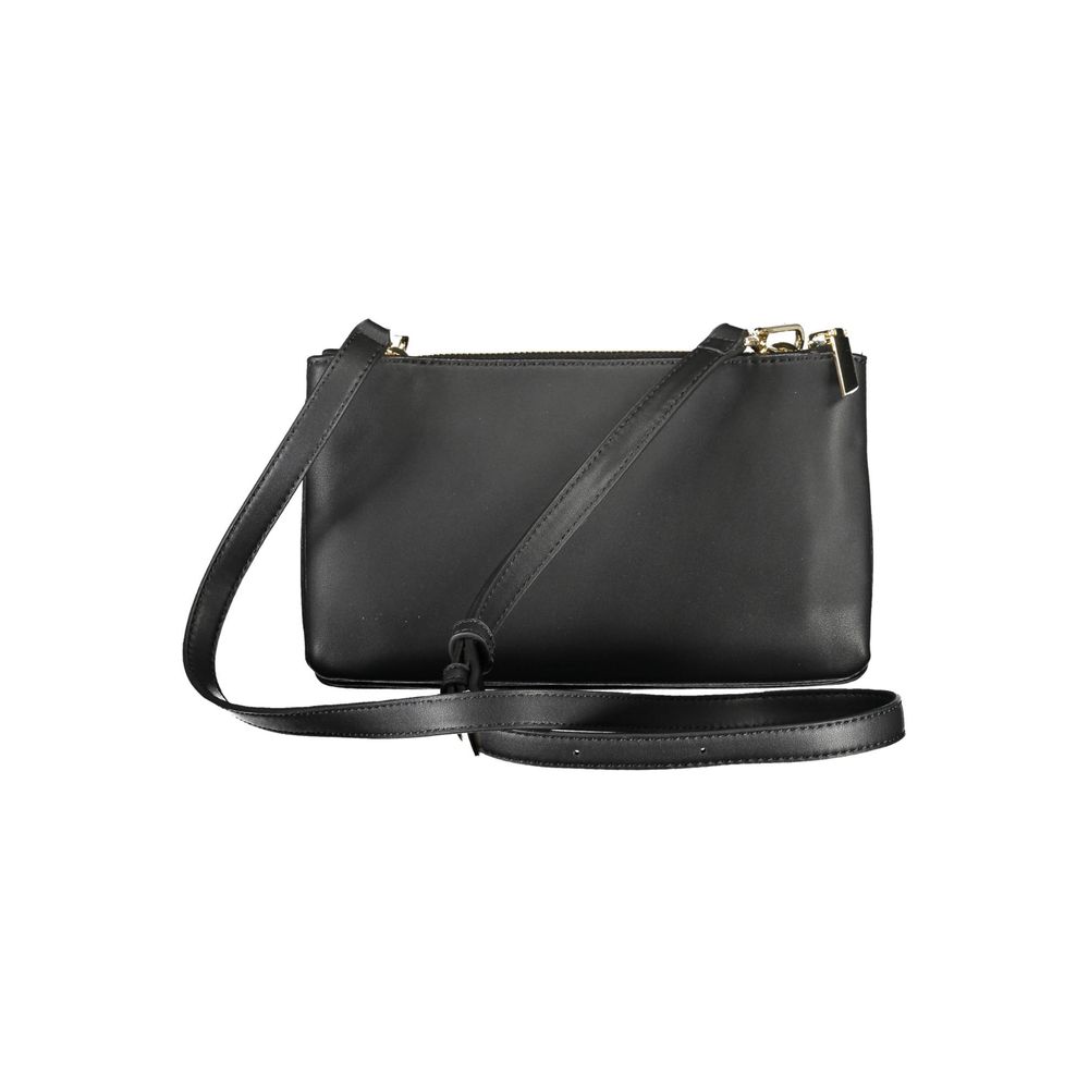 Black Polyester Handbag - ventzia