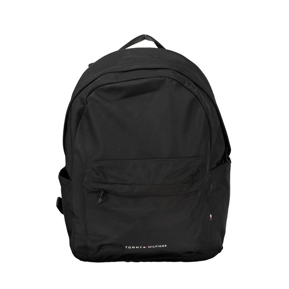 Black Polyester Backpack - ventzia