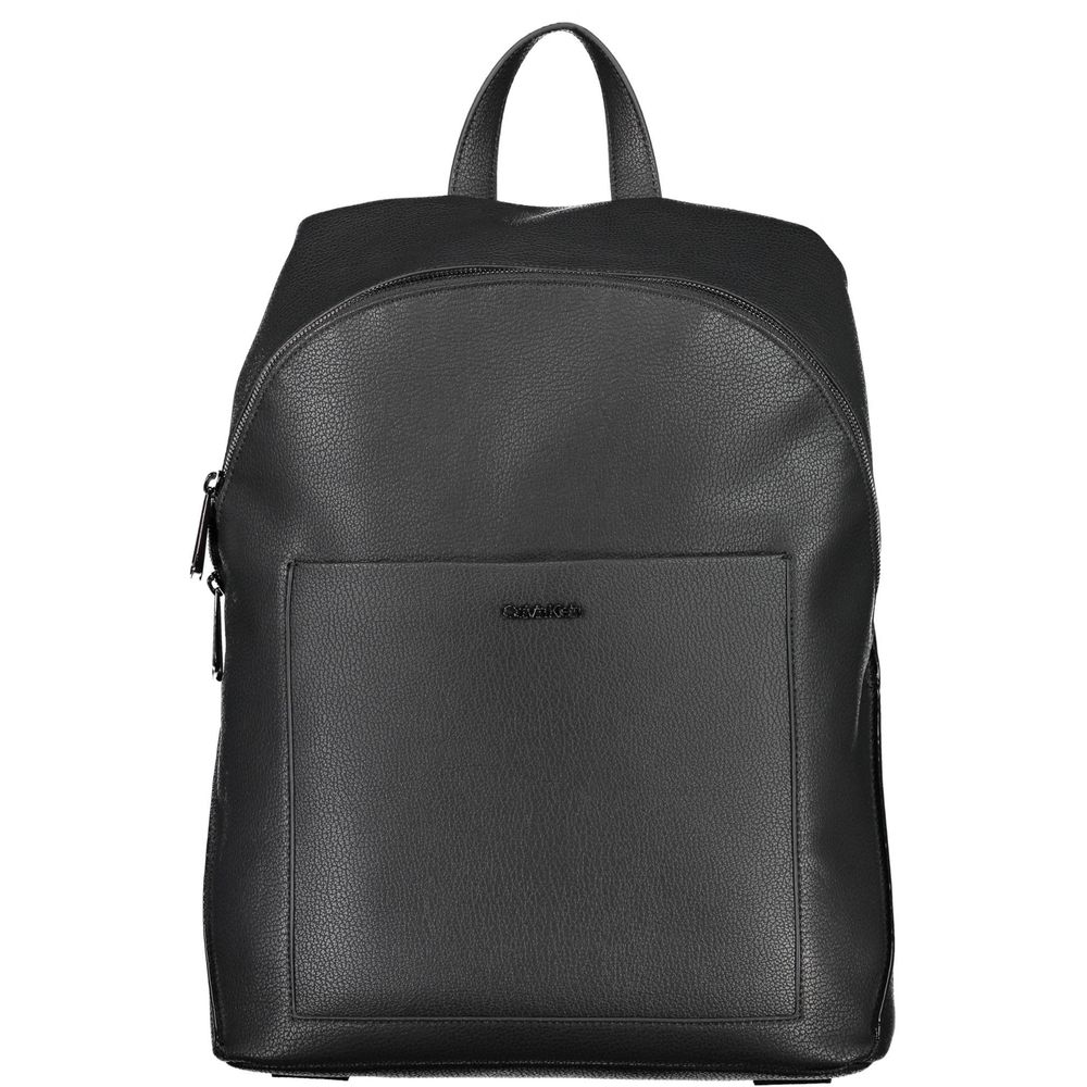 Black Polyester Backpack - ventzia