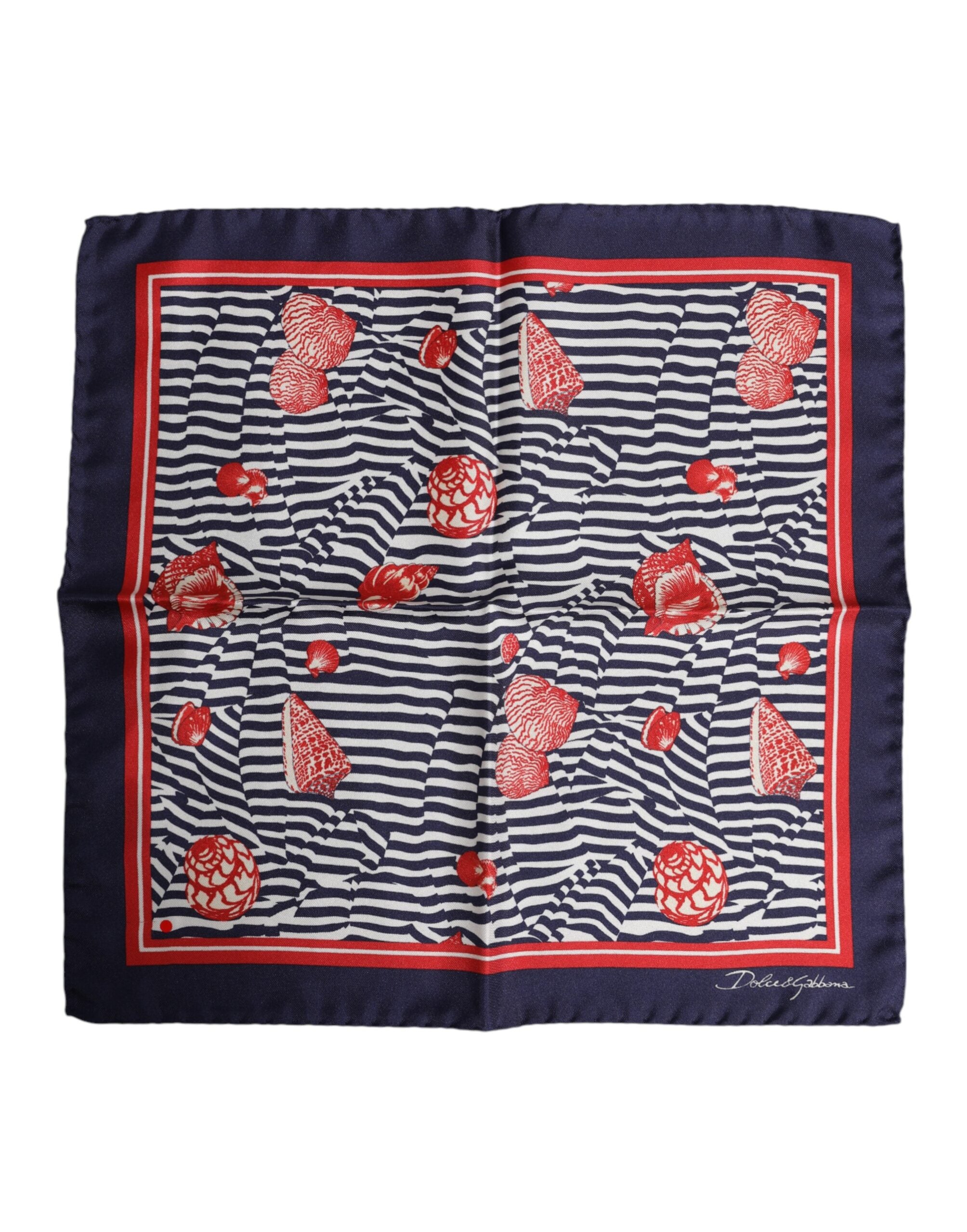 Multicolor Seashells Square Men Foulard Scarf - ventzia