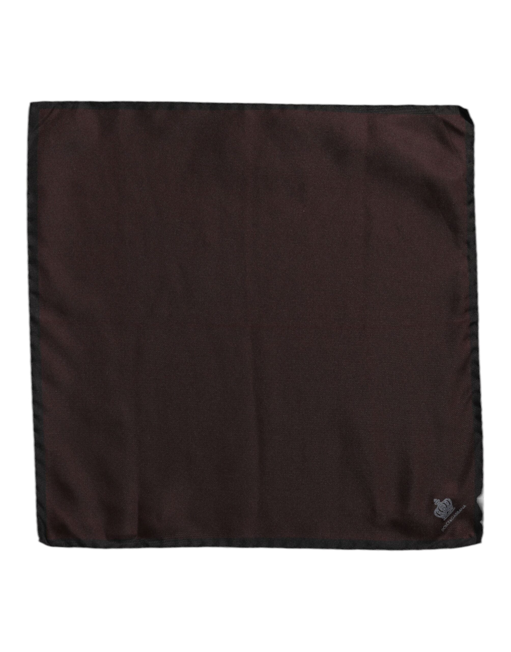 Brown DG Crown Silk Square Men Foulard Scarf - ventzia
