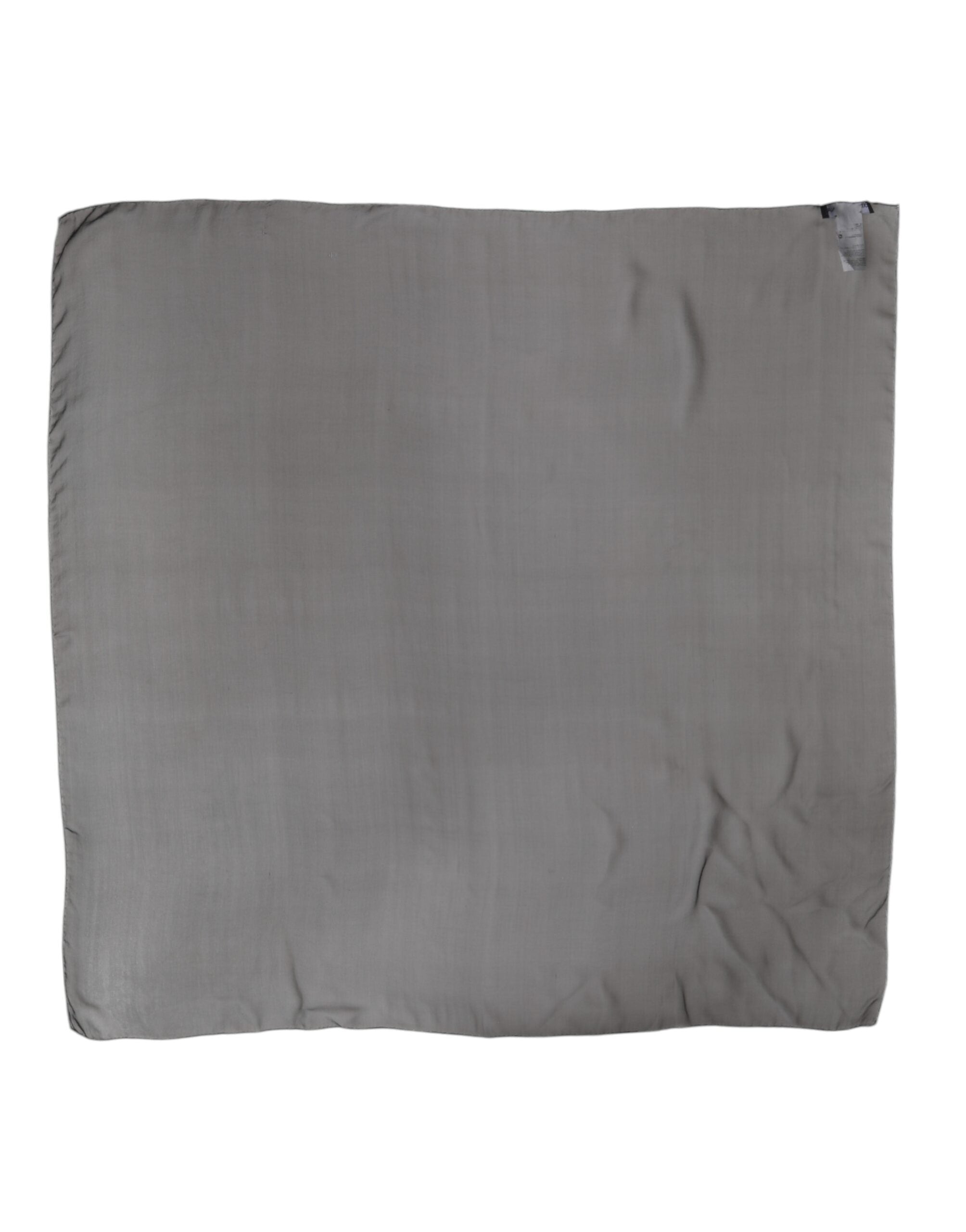 Gray Black Silk Square Women Foulard Scarf - ventzia