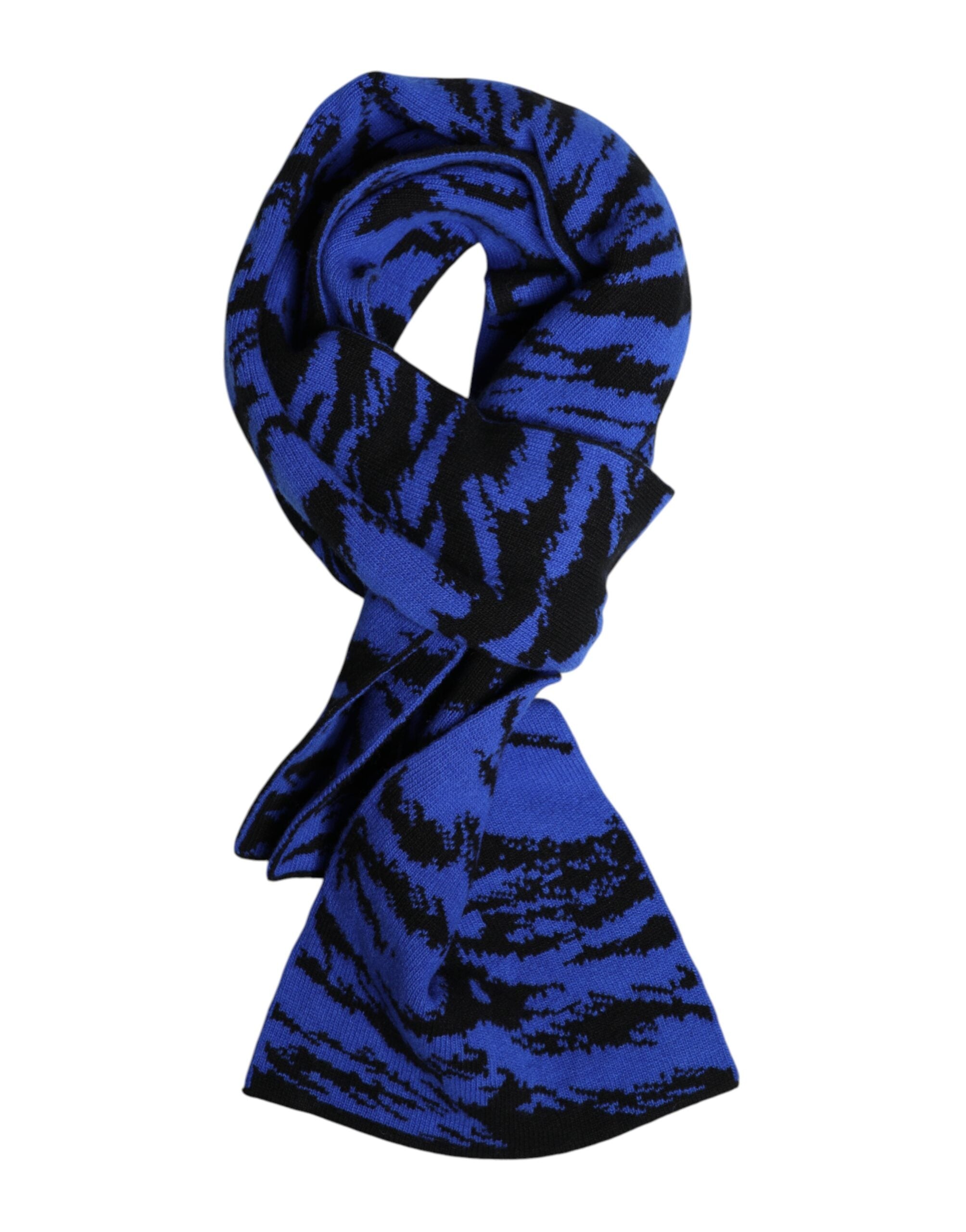 Blue Black Logo Neck Warmer Wrap Shawl Scarf - ventzia